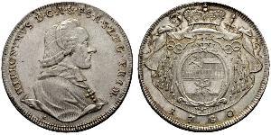 1 Thaler Salzburg / 奥地利历史 (1156 - 1806) 銀 Count Hieronymus von Colloredo (1732 - 1812)