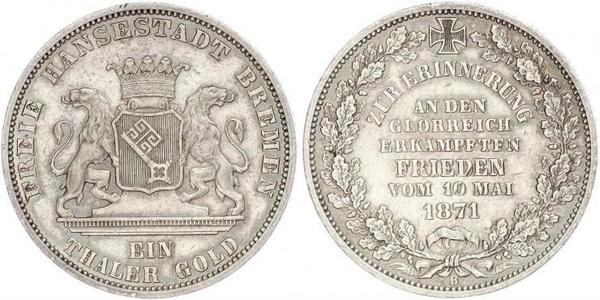 1 Thaler 不來梅州 銀 