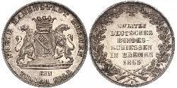 1 Thaler 不來梅州 / 联邦州 (德国) 銀 