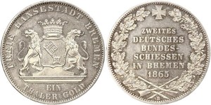 1 Thaler 不來梅州 / 联邦州 (德国) 銀 