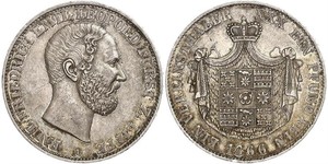 1 Thaler 利珀親王國 (1123 - 1918) 銀 Leopold III, Prince of Lippe