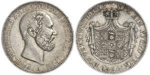1 Thaler 利珀親王國 (1123 - 1918) 銀 Leopold III, Prince of Lippe