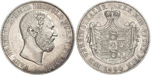 1 Thaler 利珀親王國 (1123 - 1918) 銀 Leopold III, Prince of Lippe