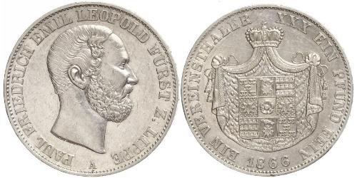 1 Thaler 利珀親王國 (1123 - 1918) 銀 Leopold III, Prince of Lippe