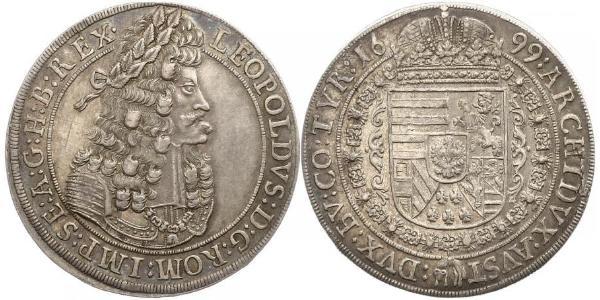 1 Thaler 匈牙利 / 神圣罗马帝国 (962 - 1806) 銀 利奥波德一世 (神圣罗马帝国)(1640-1705)