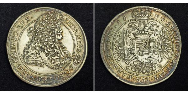1 Thaler 匈牙利 / 神圣罗马帝国 (962 - 1806) 銀 利奥波德一世 (神圣罗马帝国)(1640-1705)