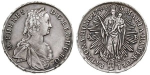 1 Thaler 匈牙利王国 銀 玛丽亚·特蕾西亚 (1717 - 1780)