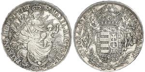 1 Thaler 匈牙利王国 銀 玛丽亚·特蕾西亚 (1717 - 1780)