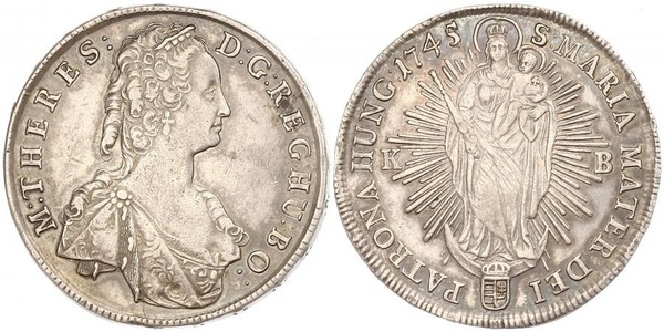 1 Thaler 匈牙利王国 銀 玛丽亚·特蕾西亚 (1717 - 1780)