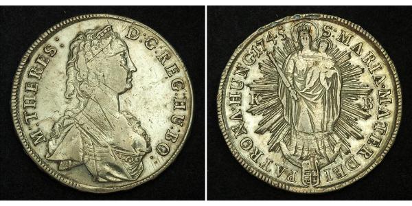 1 Thaler 匈牙利王国 銀 玛丽亚·特蕾西亚 (1717 - 1780)
