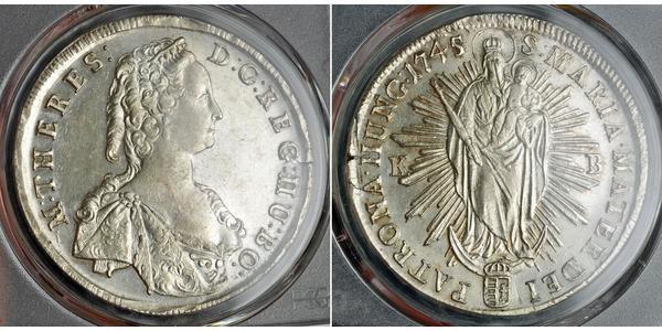 1 Thaler 匈牙利王国 銀 玛丽亚·特蕾西亚 (1717 - 1780)