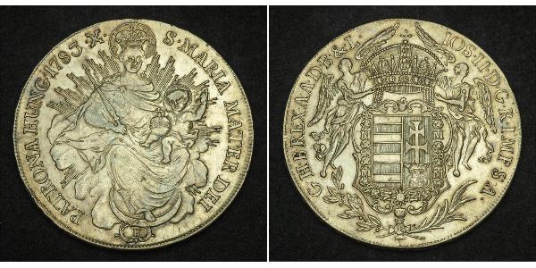 1 Thaler 匈牙利王国 銀 约瑟夫二世 (神圣罗马帝国) (1741 - 1790)