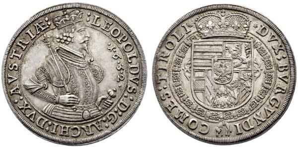 1 Thaler 哈布斯堡君主國 銀 Leopold V, Archduke of Austria (1586 – 1632)