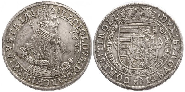 1 Thaler 哈布斯堡君主國 銀 Leopold V, Archduke of Austria (1586 – 1632)