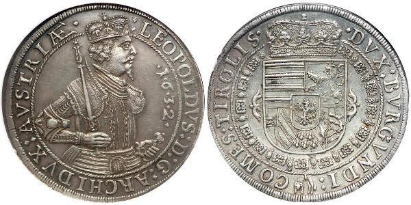 1 Thaler 哈布斯堡君主國 銀 Leopold V, Archduke of Austria (1586 – 1632)