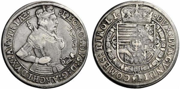 1 Thaler 哈布斯堡君主國 銀 Leopold V, Archduke of Austria (1586 – 1632)