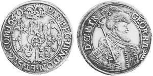 1 Thaler 外西凡尼亞公國 (鄂圖曼帝國) (1570 - 1711) 銀 György Rákóczi II,  prince of Transylvania (1621 -1660)