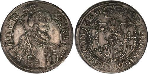 1 Thaler 外西凡尼亞公國 (鄂圖曼帝國) (1570 - 1711) 銀 György Rákóczi II,  prince of Transylvania (1621 -1660)