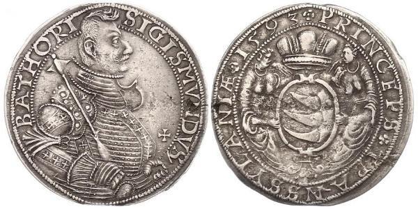 1 Thaler 外西凡尼亞公國 (鄂圖曼帝國) (1570 - 1711) 銀 Sigismund Báthory,  prince of Transylvania (1572 -1613)