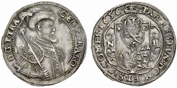 1 Thaler 外西凡尼亞公國 (鄂圖曼帝國) (1570 - 1711) 銀 György Rákóczi II,  prince of Transylvania (1621 -1660)