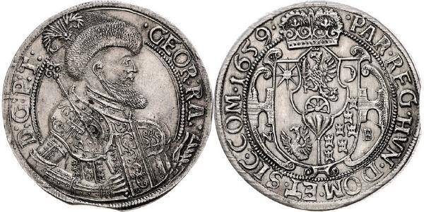 1 Thaler 外西凡尼亞公國 (鄂圖曼帝國) (1570 - 1711) 銀 György Rákóczi II,  prince of Transylvania (1621 -1660)