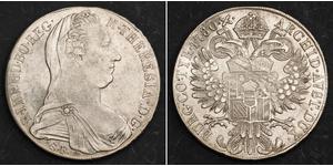 1 Thaler 奥地利历史 (1156 - 1806) / 哈布斯堡君主國 銀 玛丽亚·特蕾西亚 (1717 - 1780)