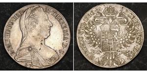 1 Thaler 奥地利历史 (1156 - 1806) / 哈布斯堡君主國 銀 玛丽亚·特蕾西亚 (1717 - 1780)