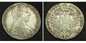 1 Thaler 奥地利历史 (1156 - 1806) / 哈布斯堡君主國 銀 玛丽亚·特蕾西亚 (1717 - 1780)