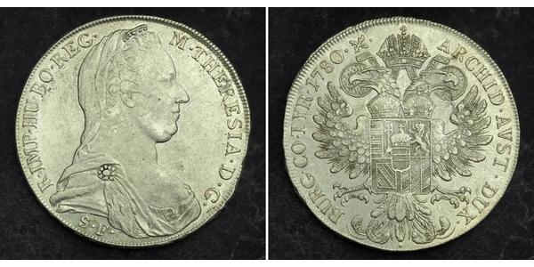 1 Thaler 奥地利历史 (1156 - 1806) / 哈布斯堡君主國 銀 玛丽亚·特蕾西亚 (1717 - 1780)