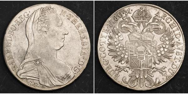 1 Thaler 奥地利历史 (1156 - 1806) / 哈布斯堡君主國 銀 玛丽亚·特蕾西亚 (1717 - 1780)