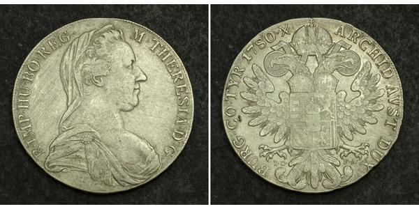 1 Thaler 奥地利历史 (1156 - 1806) / 哈布斯堡君主國 銀 玛丽亚·特蕾西亚 (1717 - 1780)
