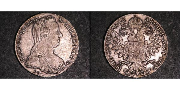1 Thaler 奥地利历史 (1156 - 1806) / 哈布斯堡君主國 銀 玛丽亚·特蕾西亚 (1717 - 1780)