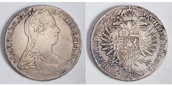 1 Thaler 奥地利历史 (1156 - 1806) / 哈布斯堡君主國 銀 玛丽亚·特蕾西亚 (1717 - 1780)
