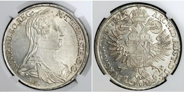 1 Thaler 奥地利历史 (1156 - 1806) / 哈布斯堡君主國 銀 玛丽亚·特蕾西亚 (1717 - 1780)