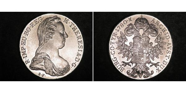 1 Thaler 奥地利历史 (1156 - 1806) / 哈布斯堡君主國 銀 玛丽亚·特蕾西亚 (1717 - 1780)