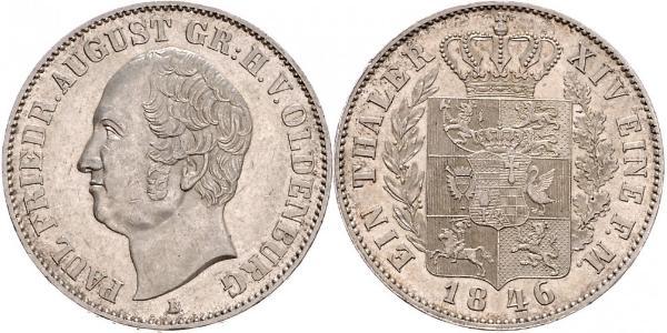 1 Thaler 奥尔登堡大公国 (1814 - 1918) 銀 奥古斯特 (奥尔登堡)