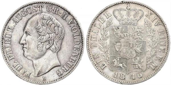 1 Thaler 奥尔登堡大公国 (1814 - 1918) 銀 奥古斯特 (奥尔登堡)