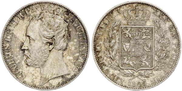 1 Thaler 奥尔登堡大公国 (1814 - 1918) 銀 彼得二世 (奥尔登堡) (1827 - 1900)