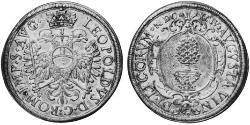 1 Thaler 奥格斯堡 (1276 - 1803 Augsburg) 銀 利奥波德一世 (神圣罗马帝国)(1640-1705)