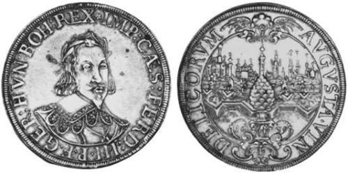 1 Thaler 奥格斯堡 (1276 - 1803 Augsburg) 銀 斐迪南三世 (神圣罗马帝国) (1608-1657)