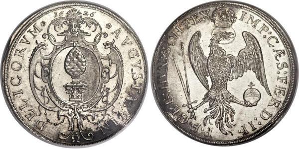 1 Thaler 奥格斯堡 (1276 - 1803 Augsburg) 銀 斐迪南二世 (神圣罗马帝国) (1578 -1637)