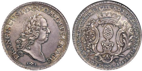 1 Thaler 奥格斯堡 (1276 - 1803 Augsburg) 銀 弗朗茨一世 (神圣罗马帝国) (1708 - 1765)