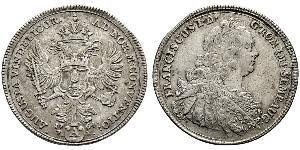 1 Thaler 奥格斯堡 (1276 - 1803 Augsburg) / 神圣罗马帝国 (962 - 1806) 銀 弗朗茨一世 (神圣罗马帝国) (1708 - 1765)