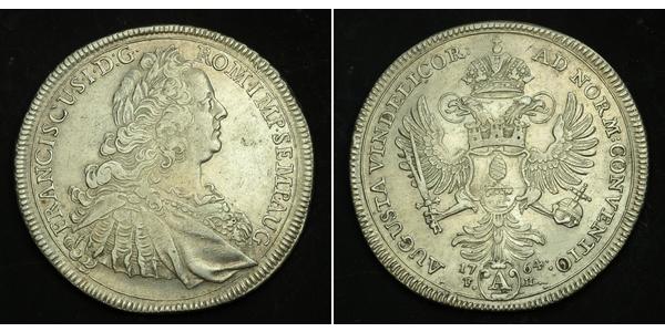 1 Thaler 奥格斯堡 (1276 - 1803 Augsburg) / 神圣罗马帝国 (962 - 1806) 銀 弗朗茨一世 (神圣罗马帝国) (1708 - 1765)
