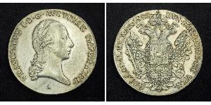 1 Thaler 奧地利帝國 (1804 - 1867) 銀 弗朗茨二世 (神圣罗马帝国) (1768 - 1835)