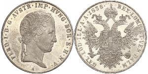 1 Thaler 奧地利帝國 (1804 - 1867) 銀 Ferdinand I of Austria (1793 - 1875)