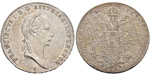 1 Thaler 奧地利帝國 (1804 - 1867) 銀 弗朗茨二世 (神圣罗马帝国) (1768 - 1835)