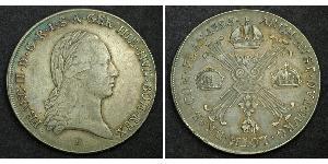 1 Thaler 奧地利帝國 (1804 - 1867) 銀 弗朗茨二世 (神圣罗马帝国) (1768 - 1835)