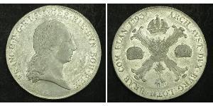 1 Thaler 奧地利帝國 (1804 - 1867) 銀 弗朗茨二世 (神圣罗马帝国) (1768 - 1835)