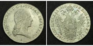 1 Thaler 奧地利帝國 (1804 - 1867) 銀 弗朗茨二世 (神圣罗马帝国) (1768 - 1835)